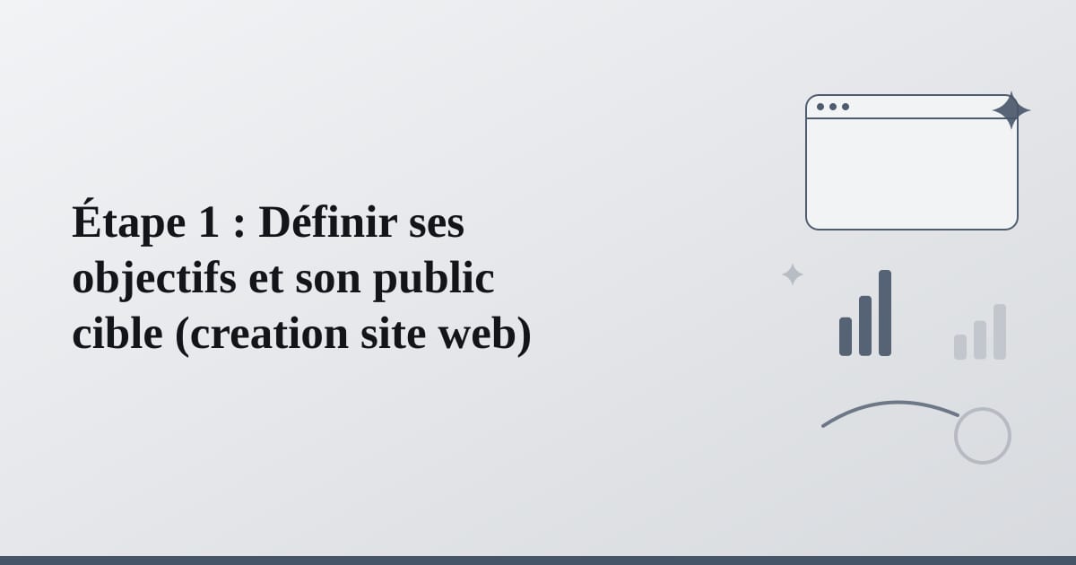 Editorial illustration for the section on étape 1 : définir ses objectifs et son public cible