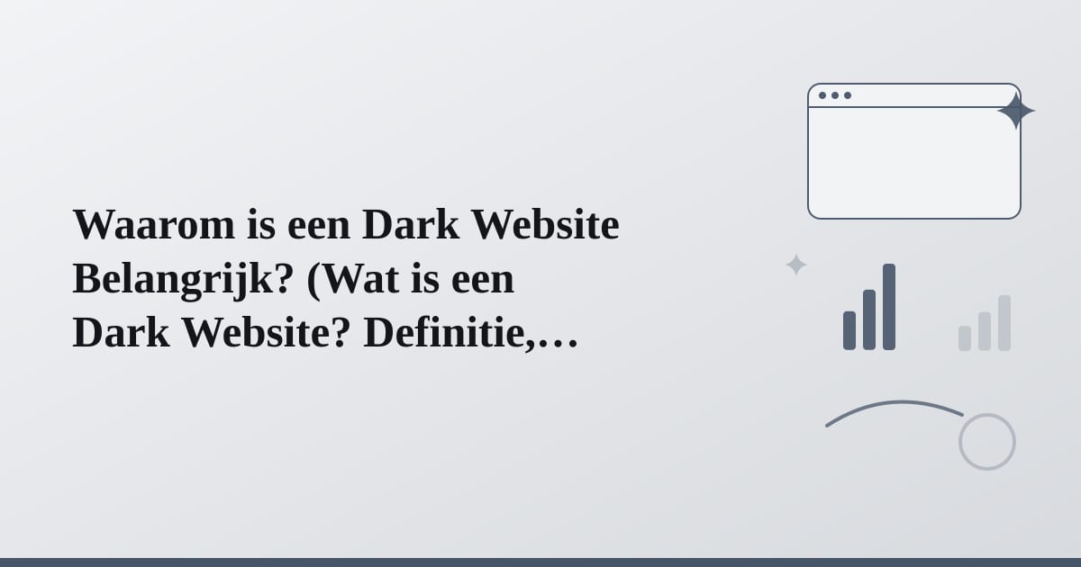 Editorial illustration for the section on waarom is een dark website belangrijk