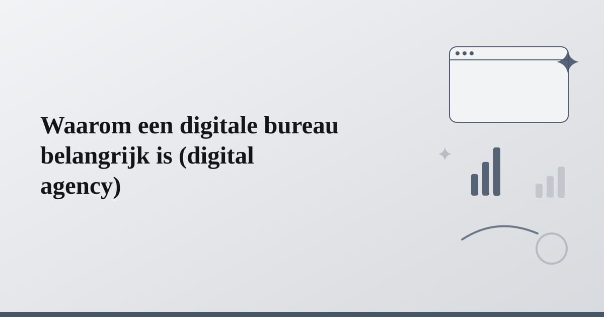 Editorial illustration for the section on waarom een digitale bureau belangrijk is