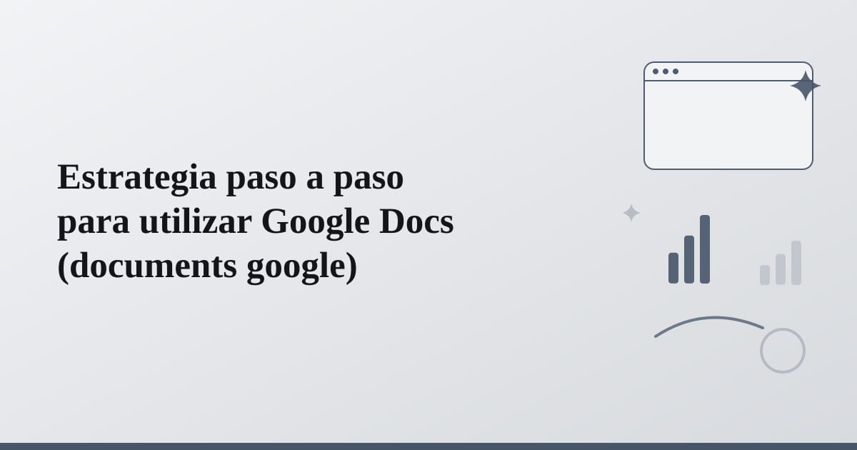 Editorial illustration for the section on estrategia paso a paso para utilizar google docs