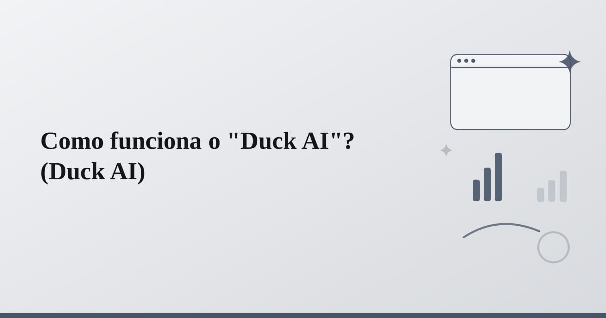Editorial illustration for the section on como funciona o duck ai
