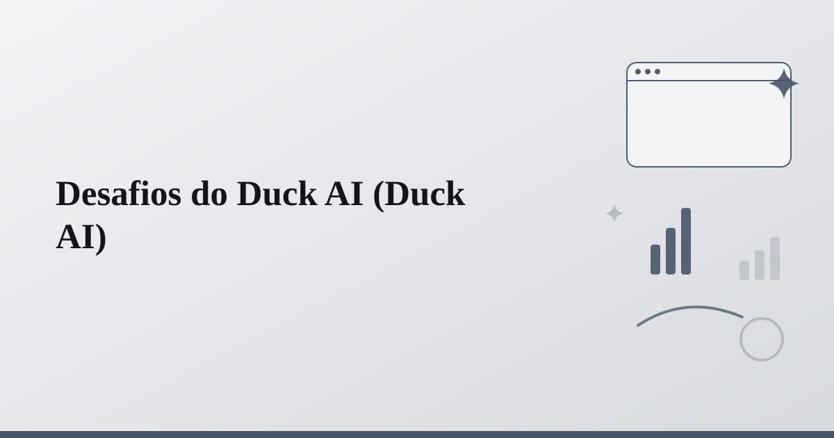 Editorial illustration for the section on desafios do duck ai