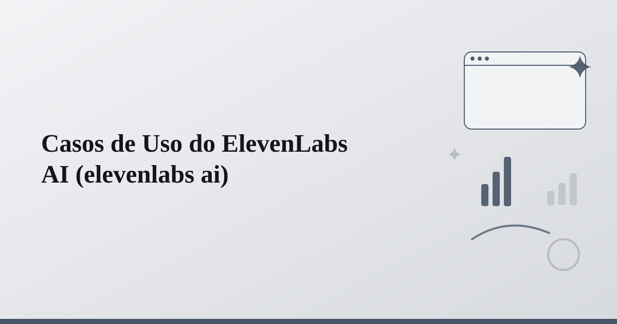 Editorial illustration for the section on casos de uso do elevenlabs ai
