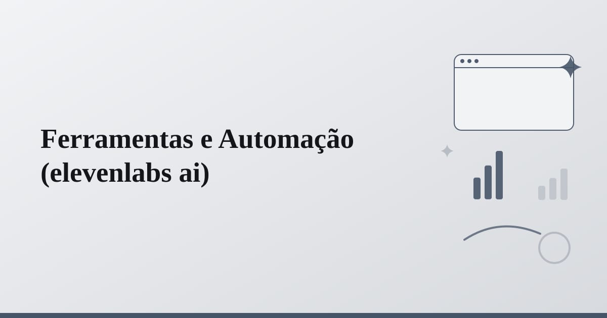 Editorial illustration for the section on ferramentas e automação