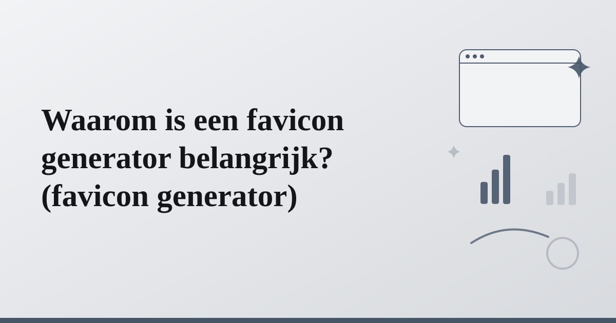 Editorial illustration for the section on waarom is een favicon generator belangrijk