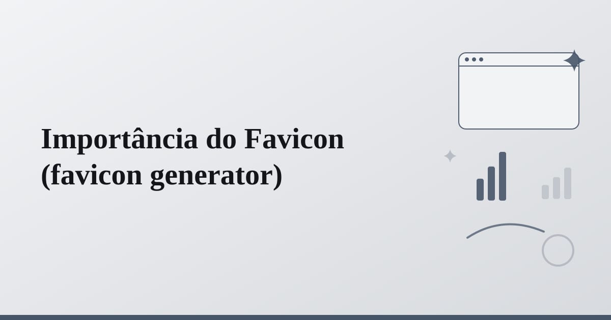 Editorial illustration for the section on importância do favicon