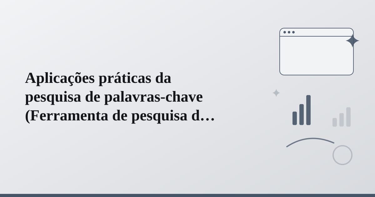 Editorial illustration for the section on aplicações práticas da pesquisa de palavras-chave