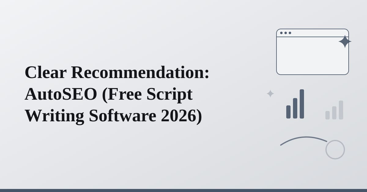 Editorial illustration for the section on clear recommendation: autoseo