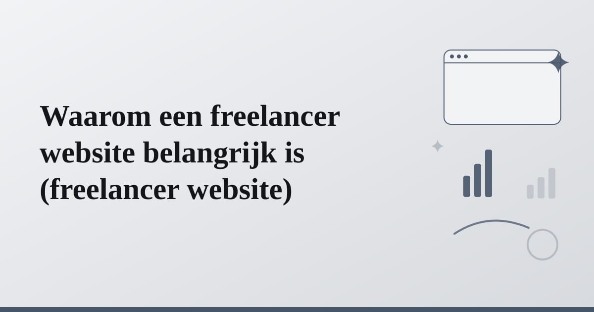 Editorial illustration for the section on waarom een freelancer website belangrijk is