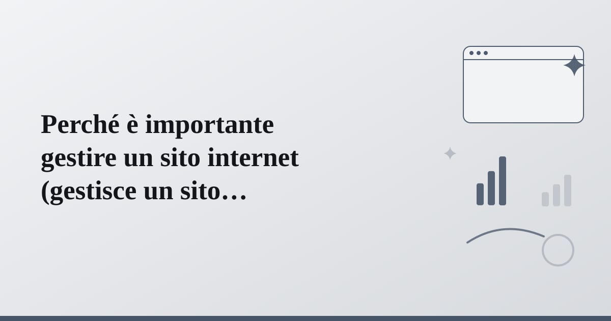 Editorial illustration for the section on perché è importante gestire un sito internet
