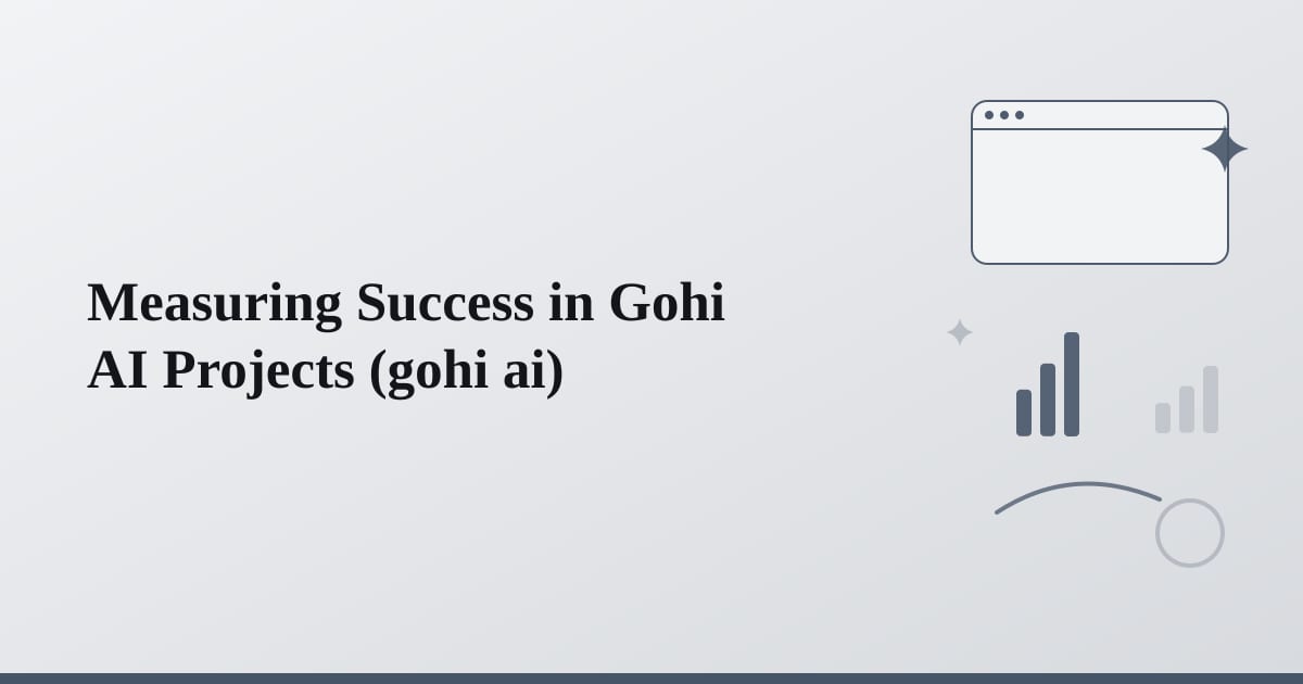 Editorial illustration for the section on measuring success in gohi ai projects