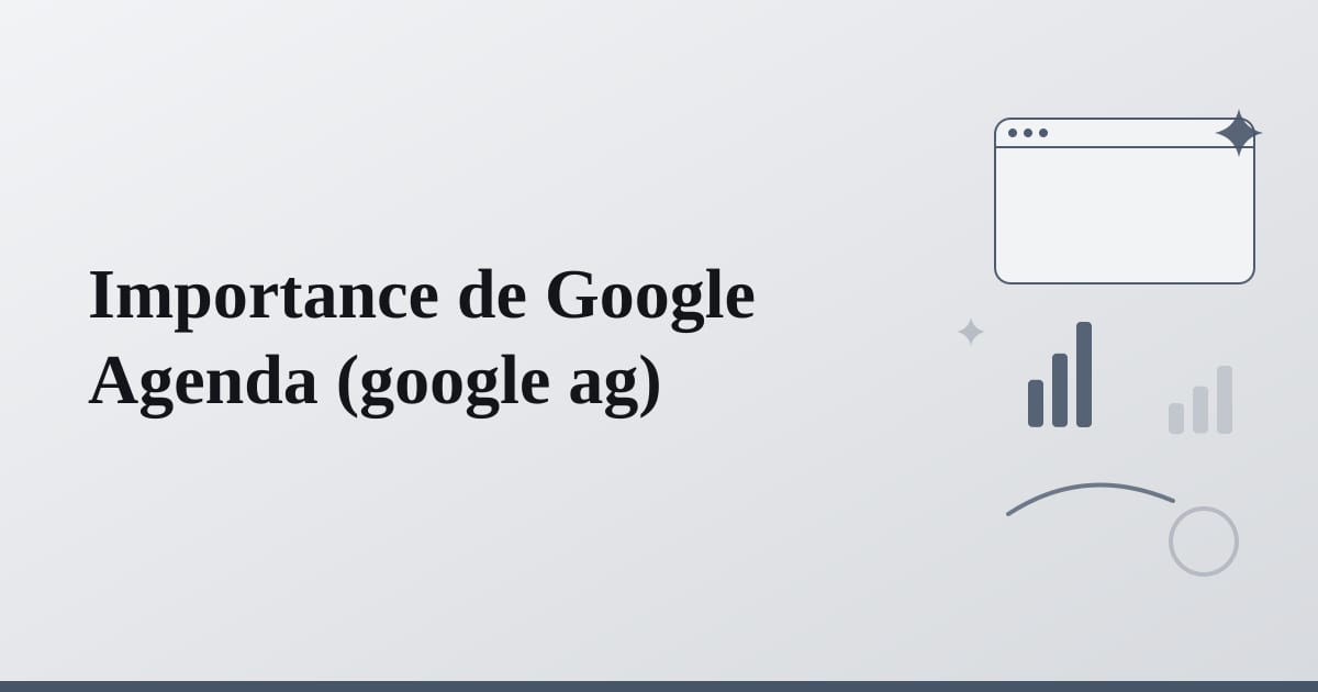 Editorial illustration for the section on importance de google agenda
