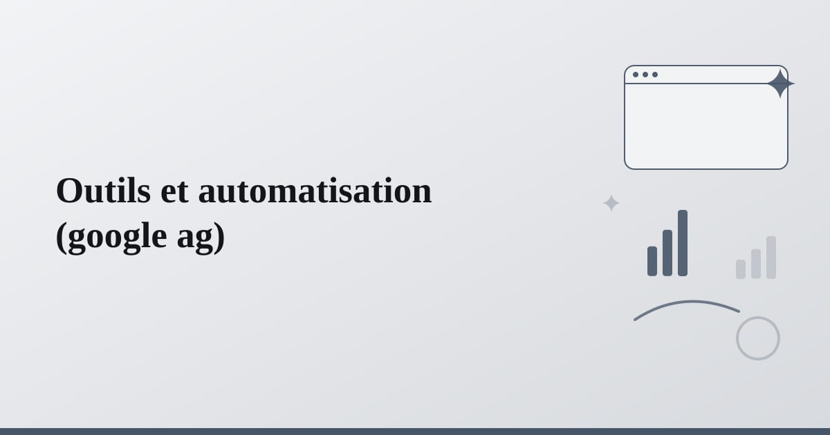 Editorial illustration for the section on outils et automatisation
