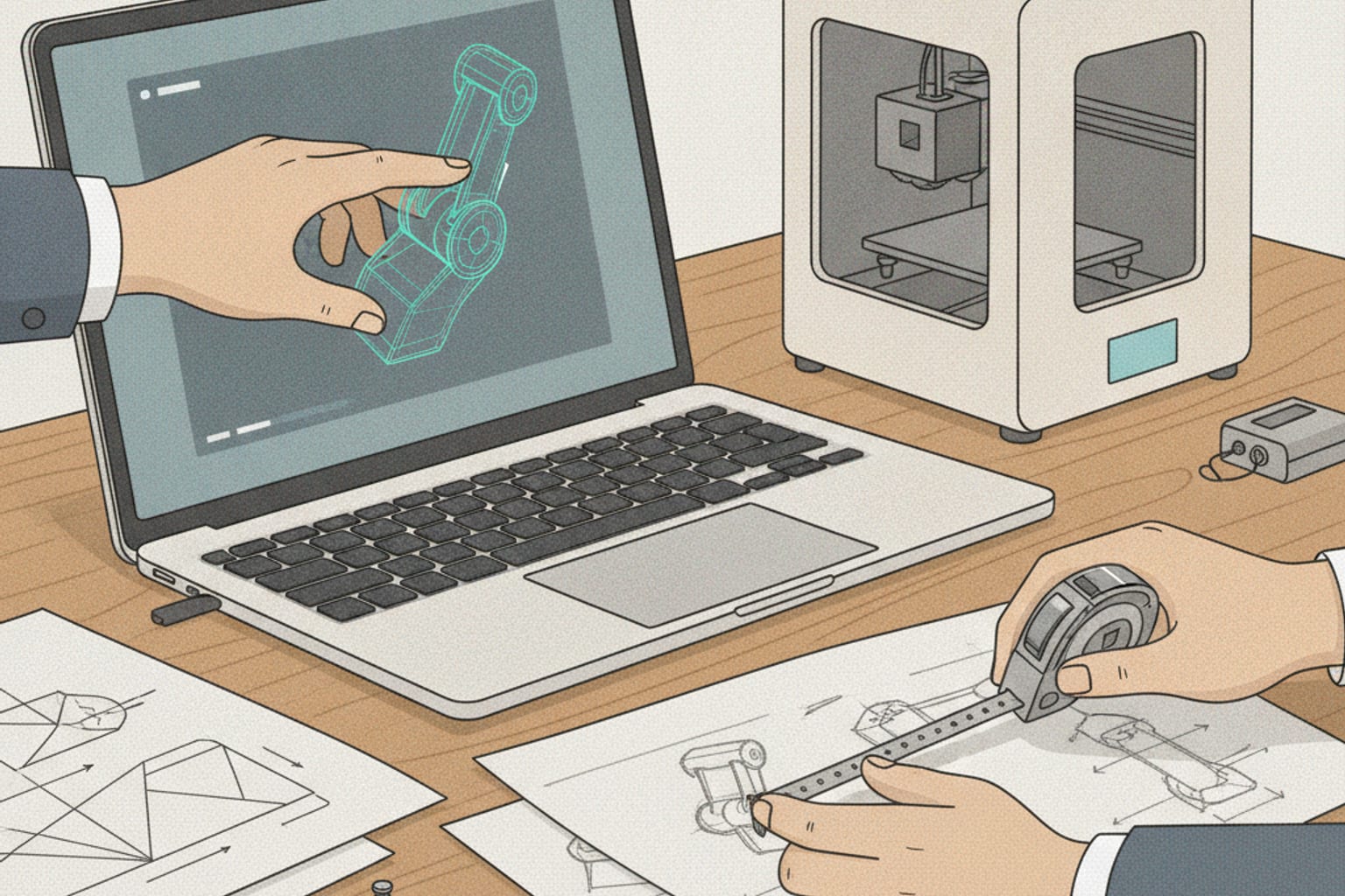 Un prototype abstrait se transforme en un flux de code prêt à l'emploi.