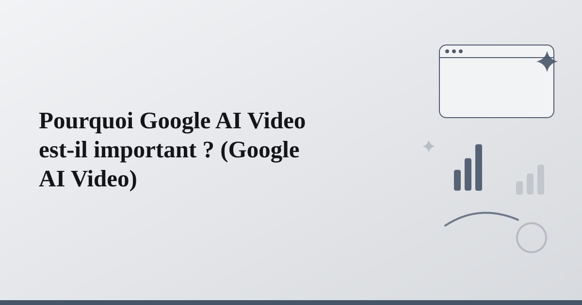 Editorial illustration for the section on pourquoi google ai video est-il important