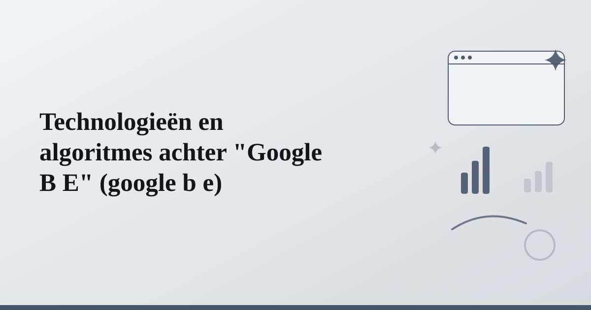 Editorial illustration for the section on technologieën en algoritmes achter google b e