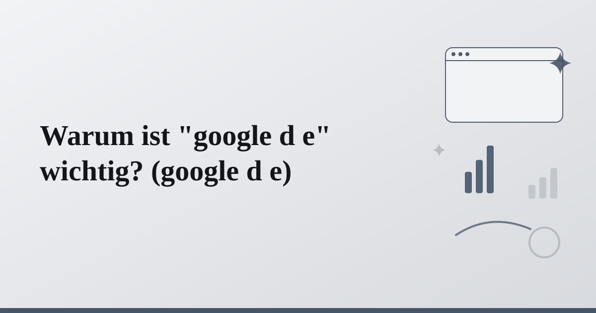 Editorial illustration for the section on warum ist google d e wichtig