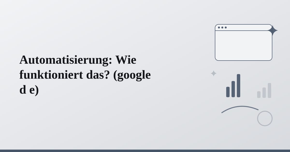 Editorial illustration for the section on automatisierung: wie funktioniert das