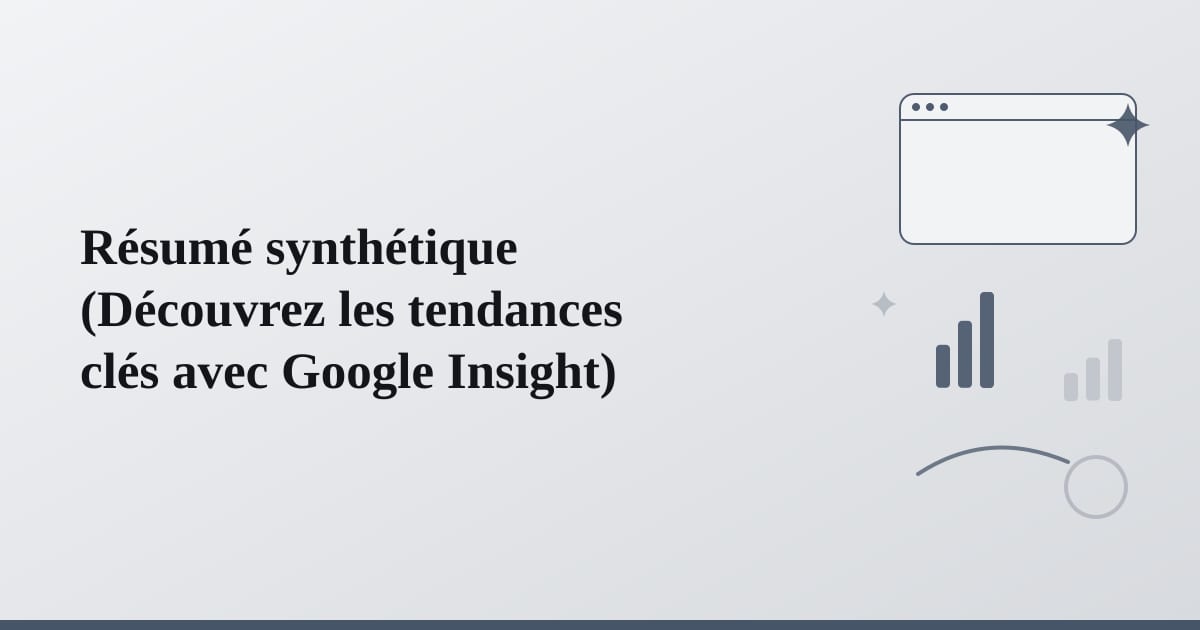 Editorial illustration for the section on résumé synthétique