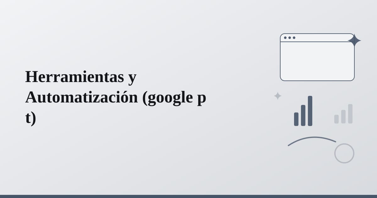 Editorial illustration for the section on herramientas y automatización