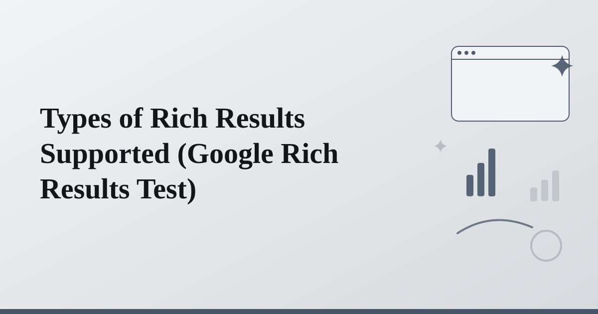 Editorial illustration for the section on types of rich results supported