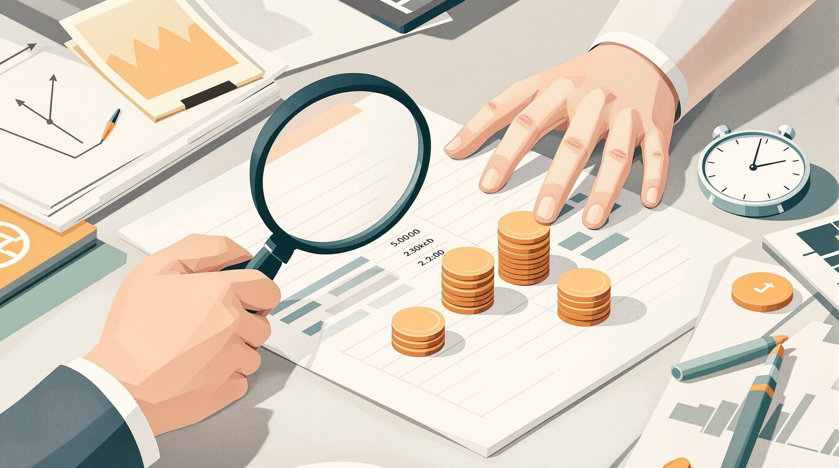 Ilustración conceptual de recursos limitados y distribución estratégica de presupuesto.