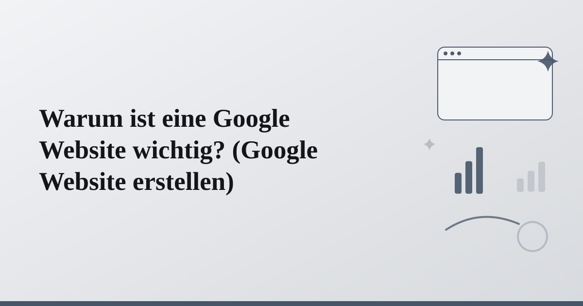 Editorial illustration for the section on warum ist eine google website wichtig