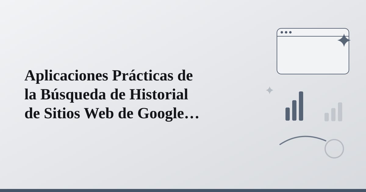 Editorial illustration for the section on aplicaciones prácticas de la búsqueda de historial de sitios web