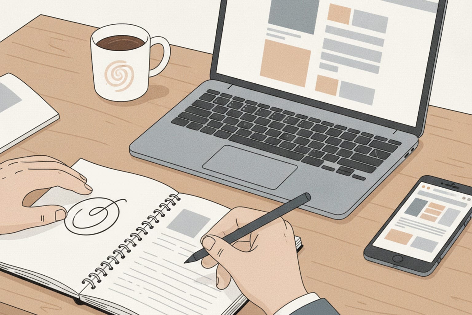 Editorial illustration for the section on conclusie