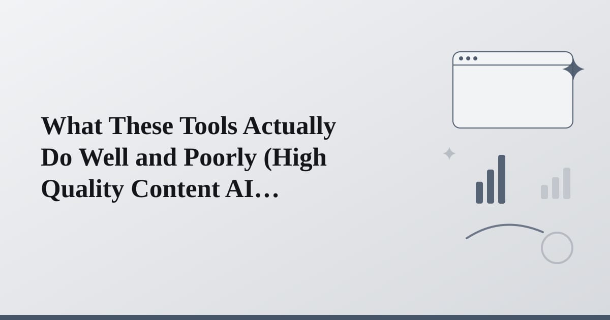 Ascending and descending shapes illustrating strengths and limitations of content generation technology.