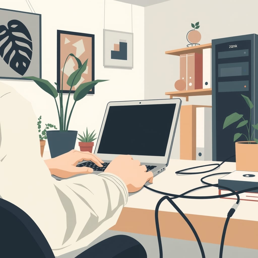 Editorial illustration for the section on la relación entre hosting y plugins seo en wordpress