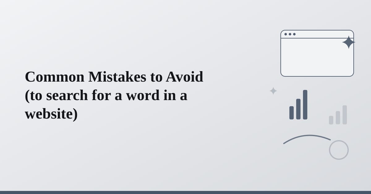 Editorial illustration for the section on common mistakes to avoid