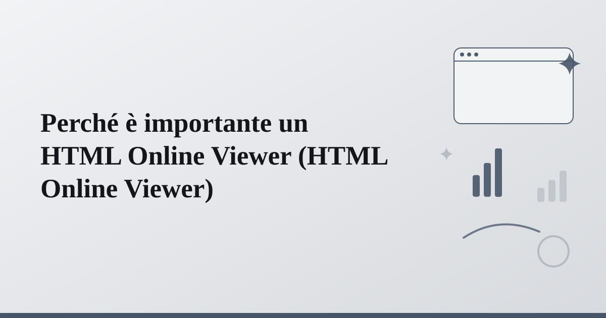 Editorial illustration for the section on perché è importante un html online viewer