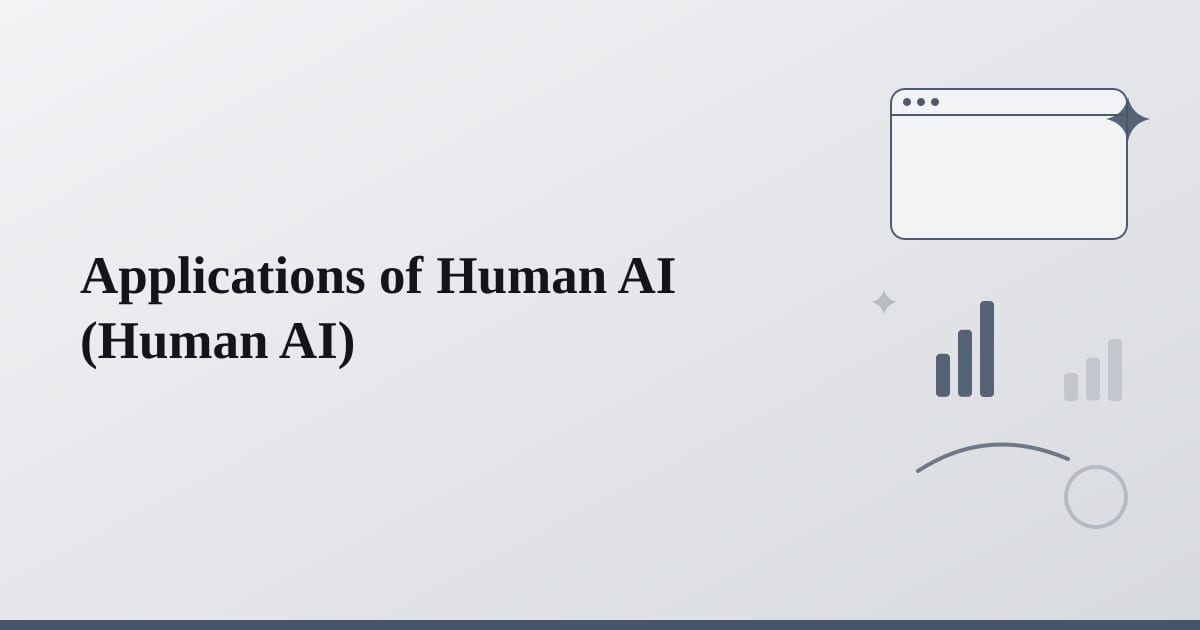 Editorial illustration for the section on applications of human ai
