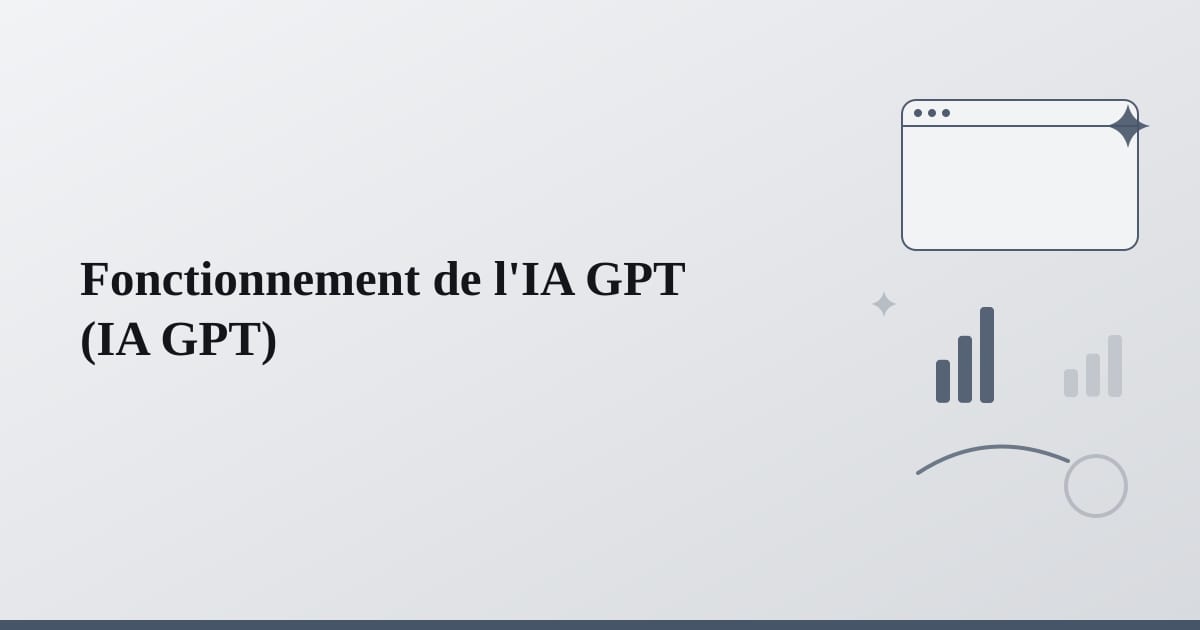 Editorial illustration for the section on fonctionnement de l'ia gpt
