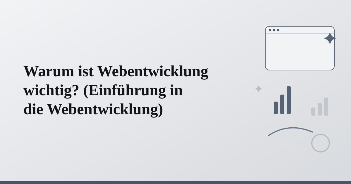 Editorial illustration for the section on warum ist webentwicklung wichtig