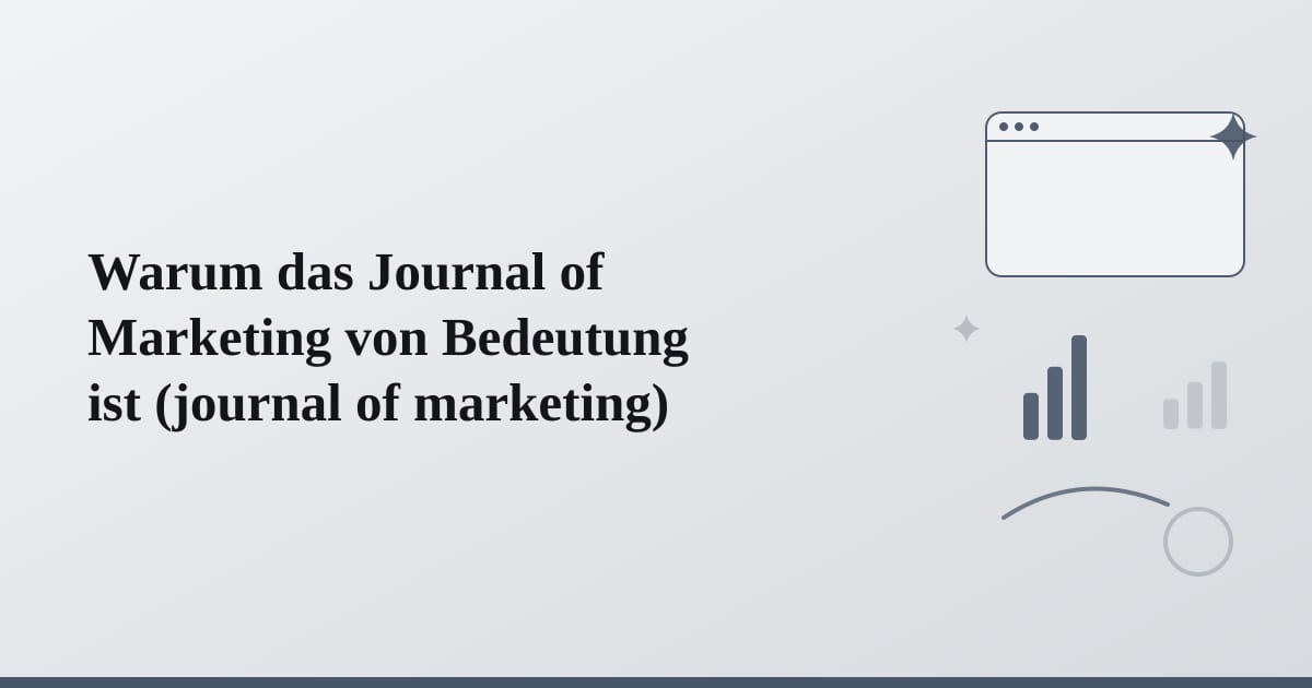 Editorial illustration for the section on warum das journal of marketing von bedeutung ist