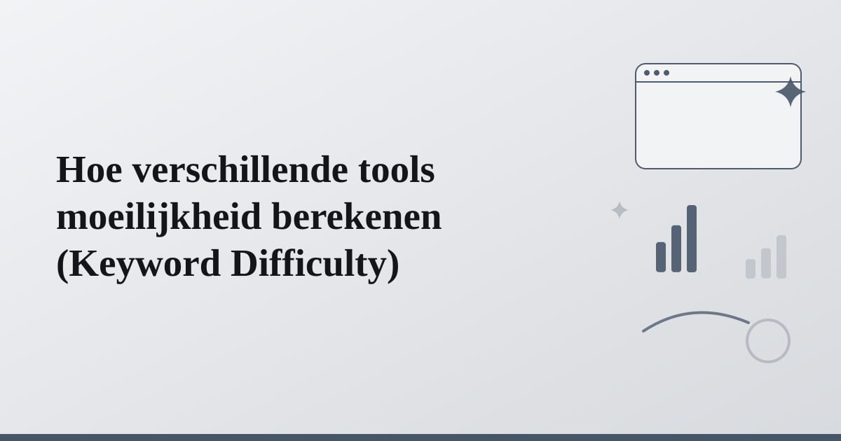 Editorial illustration for the section on hoe verschillende tools moeilijkheid berekenen