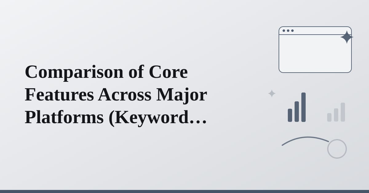 Stacked horizontal bars symbolizing feature comparison across different software solutions.