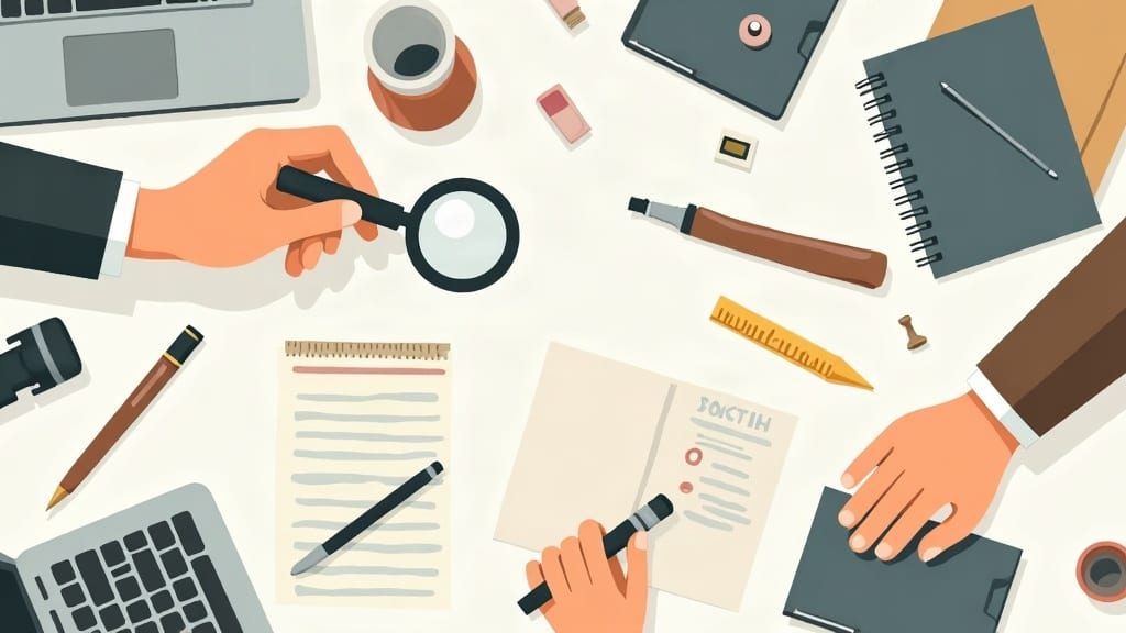 Editorial illustration for the section on cách chọn công cụ nghiên cứu từ khóa phù hợp