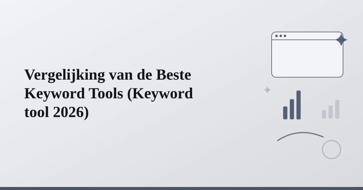 Editorial illustration for the section on vergelijking van de beste keyword tools