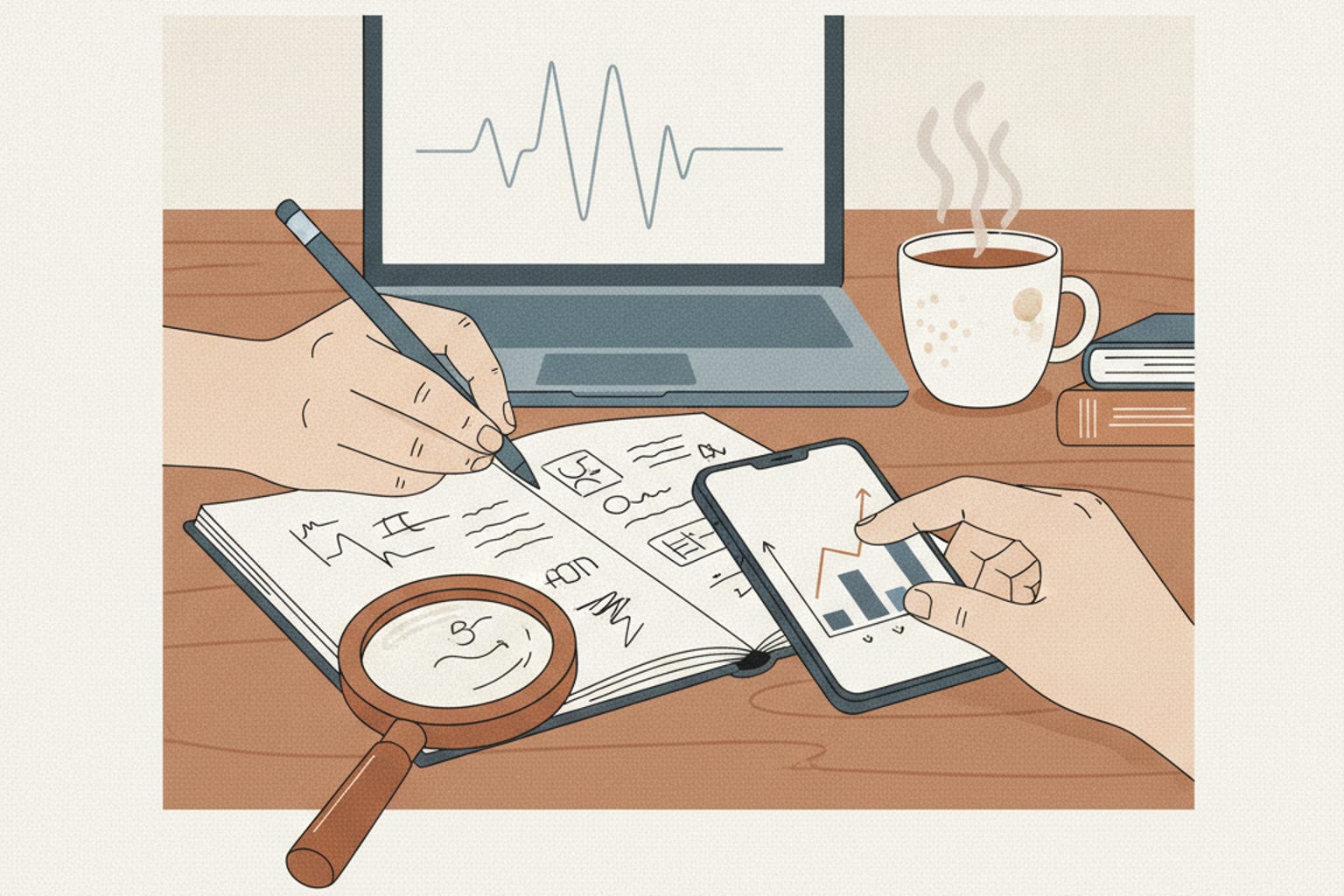 Editorial illustration for the section on 2. bảng so sánh các công cụ từ khóa hàng