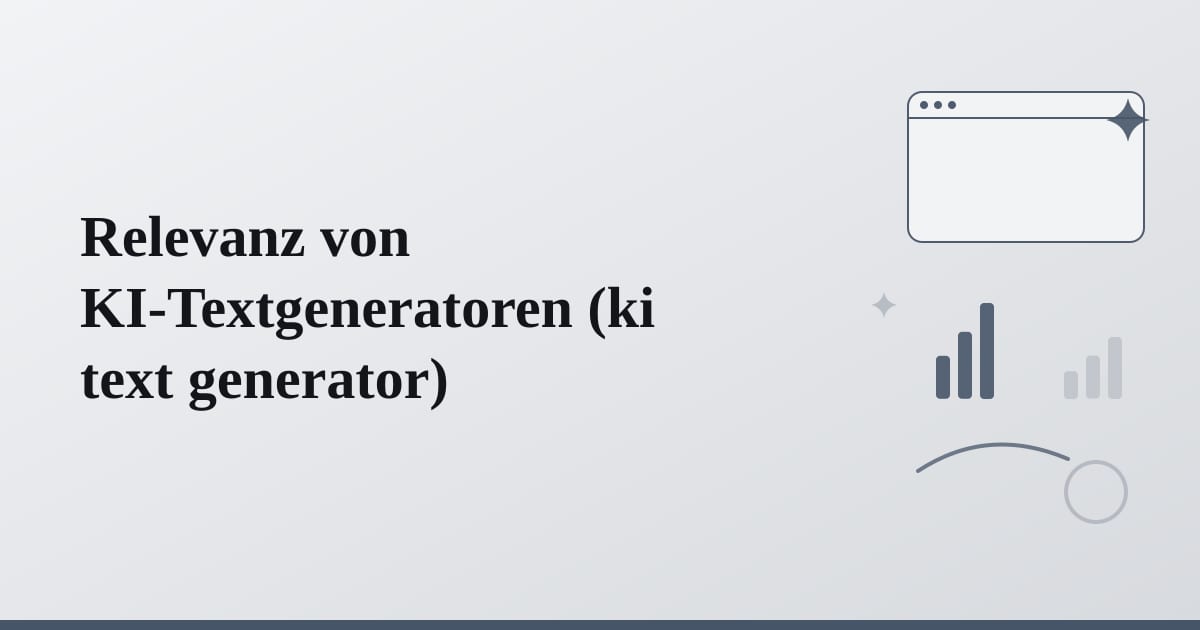 Editorial illustration for the section on relevanz von ki-textgeneratoren