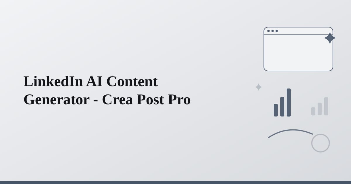 LinkedIn AI Content Generator - Crea Post Pro