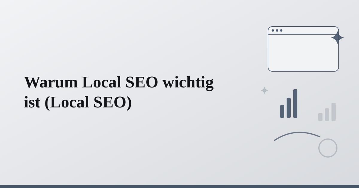 Editorial illustration for the section on warum local seo wichtig ist