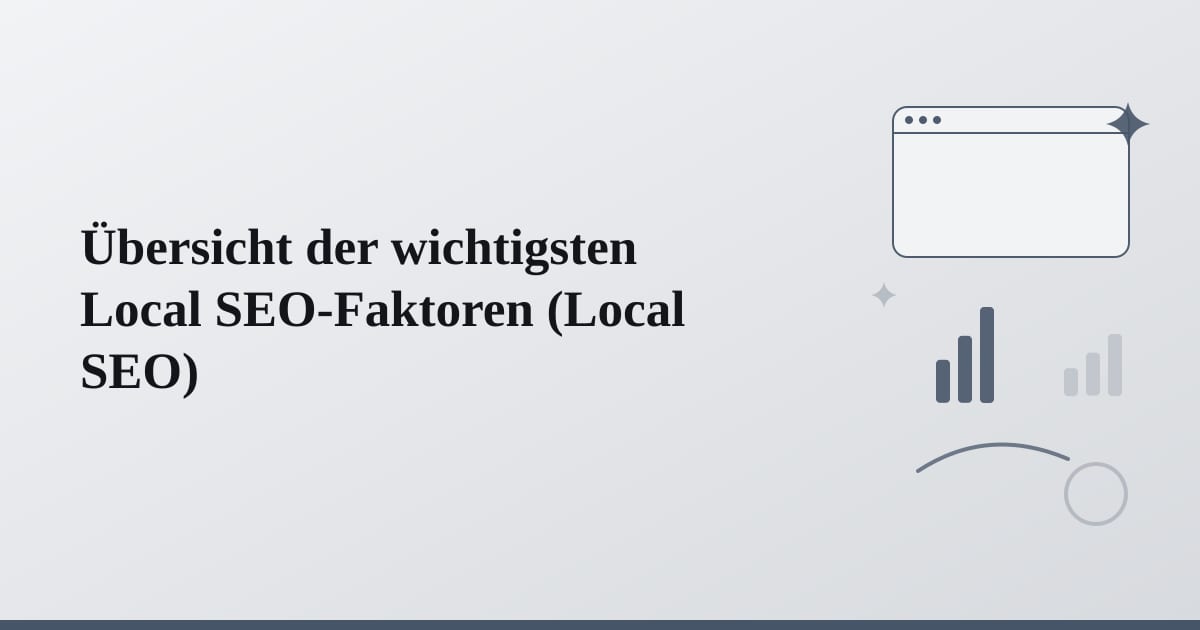 Editorial illustration for the section on übersicht der wichtigsten local seo-faktoren
