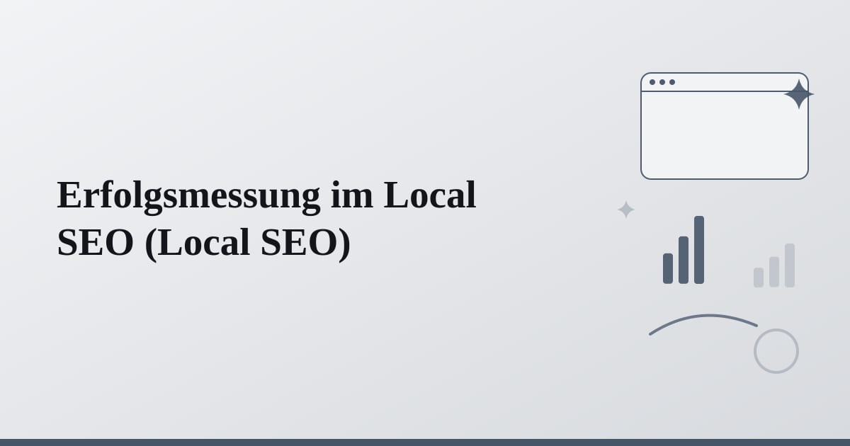 Editorial illustration for the section on erfolgsmessung im local seo