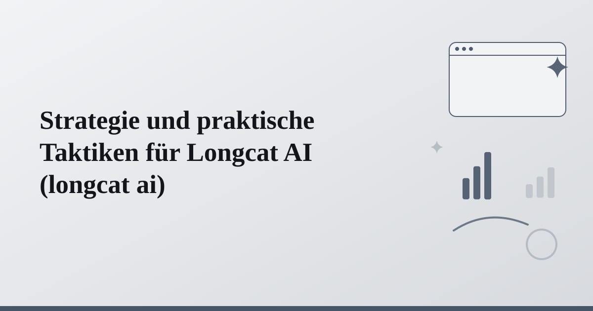 Editorial illustration for the section on strategie und praktische taktiken für longcat ai
