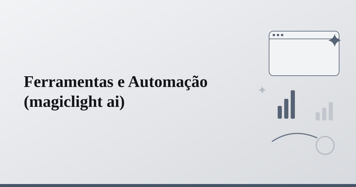 Editorial illustration for the section on ferramentas e automação