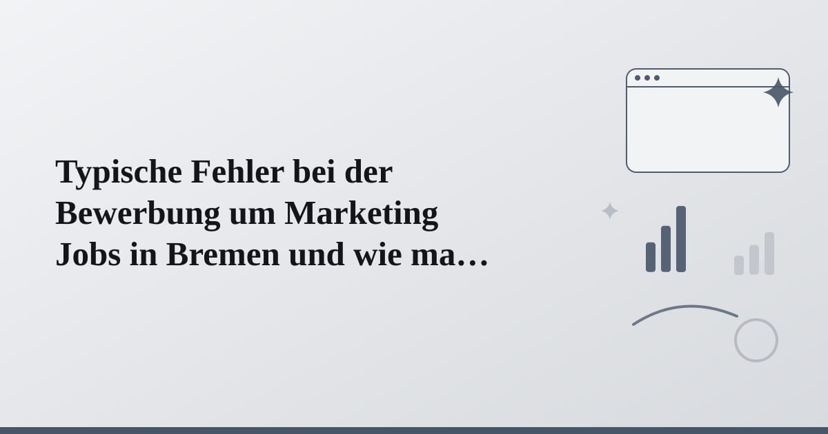 Editorial illustration for the section on typische fehler bei der bewerbung um marketing jobs in bremen